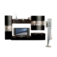 Модули для гостиных со стеклом