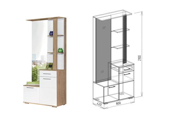 Зеркало 0,8 Твист 15034