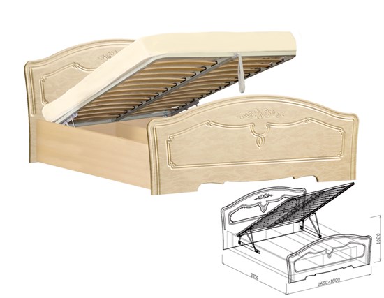 Кровать №1 с подъемным механизмом "Лира" 15654
