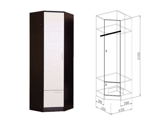 Шкаф угловой София 15772