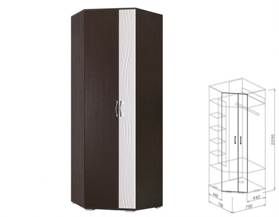 Шкаф угловой №9 Лидер 15782