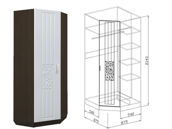 Шкаф угловой Атлантида 15789