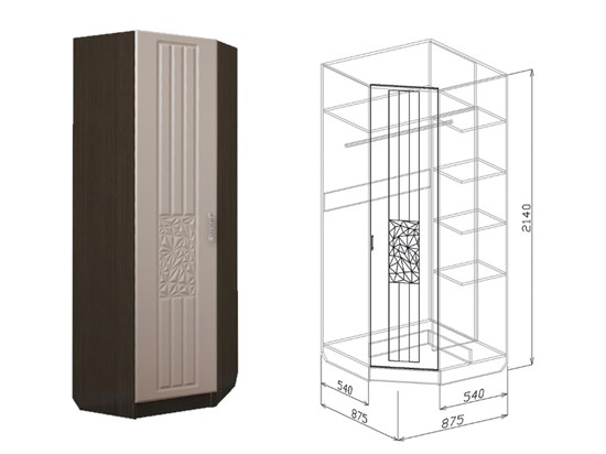 Шкаф угловой Роберта 15792