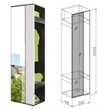 Вешалка с зеркалом №6 Лидер 15019